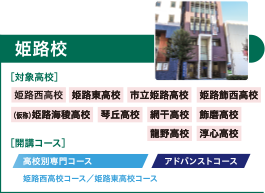 姫路校　高校別専門コース（姫路西高校コース、姫路東高校コース）、アドバンストコース